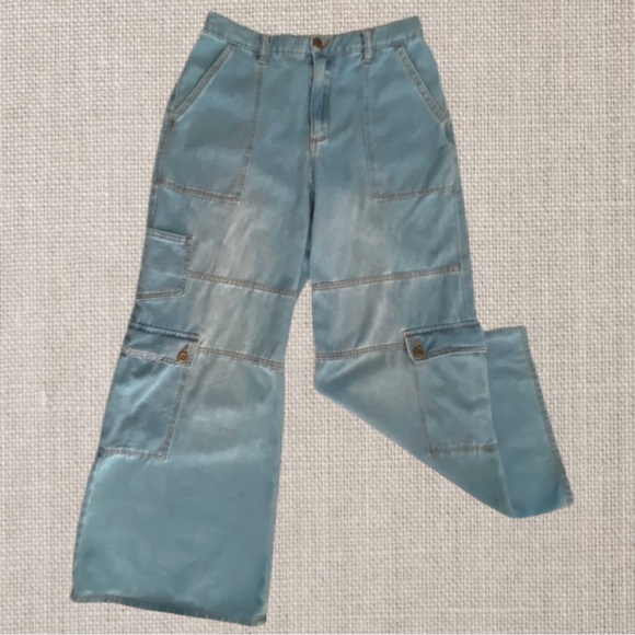 🌹2 x HOST PICK🌹 One 5 One Wide Leg Cargo Jeans - Picture 3 of 10